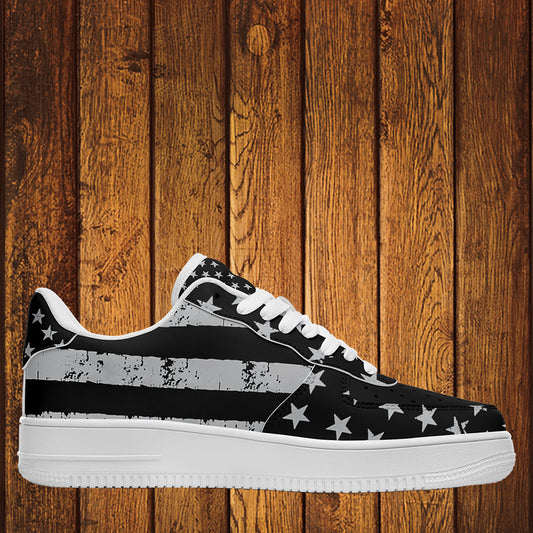 AF1-B05002 Custom AF1 American Flag, USA Flag Sneakers AF1, Shoes, Printed Shoes