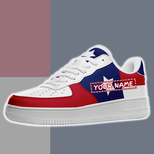 AF1-B05005 Custom AF1 American Flag, USA Flag Sneakers AF1, Shoes, Printed Shoes