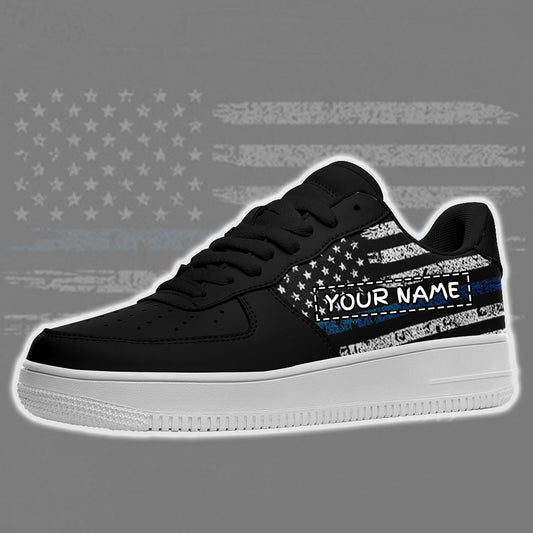 AF1-B05007 Custom AF1 American Flag, USA Flag Sneakers AF1, Shoes, Printed Shoes