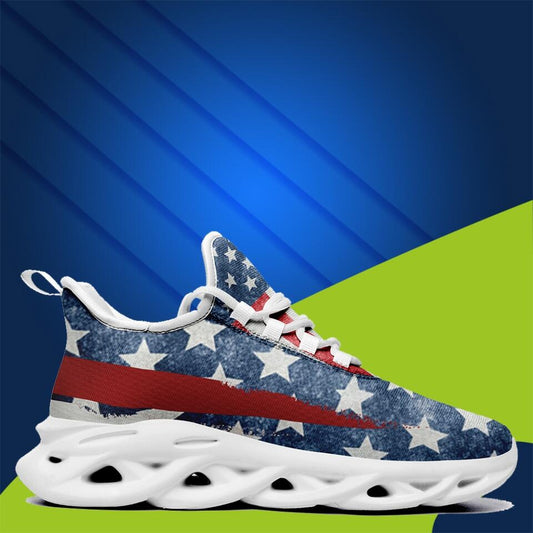 MaxSoul-B03007 Custom Max Soul American Flag, USA Flag Sneakers Max Soul, Shoes, Printed Shoes