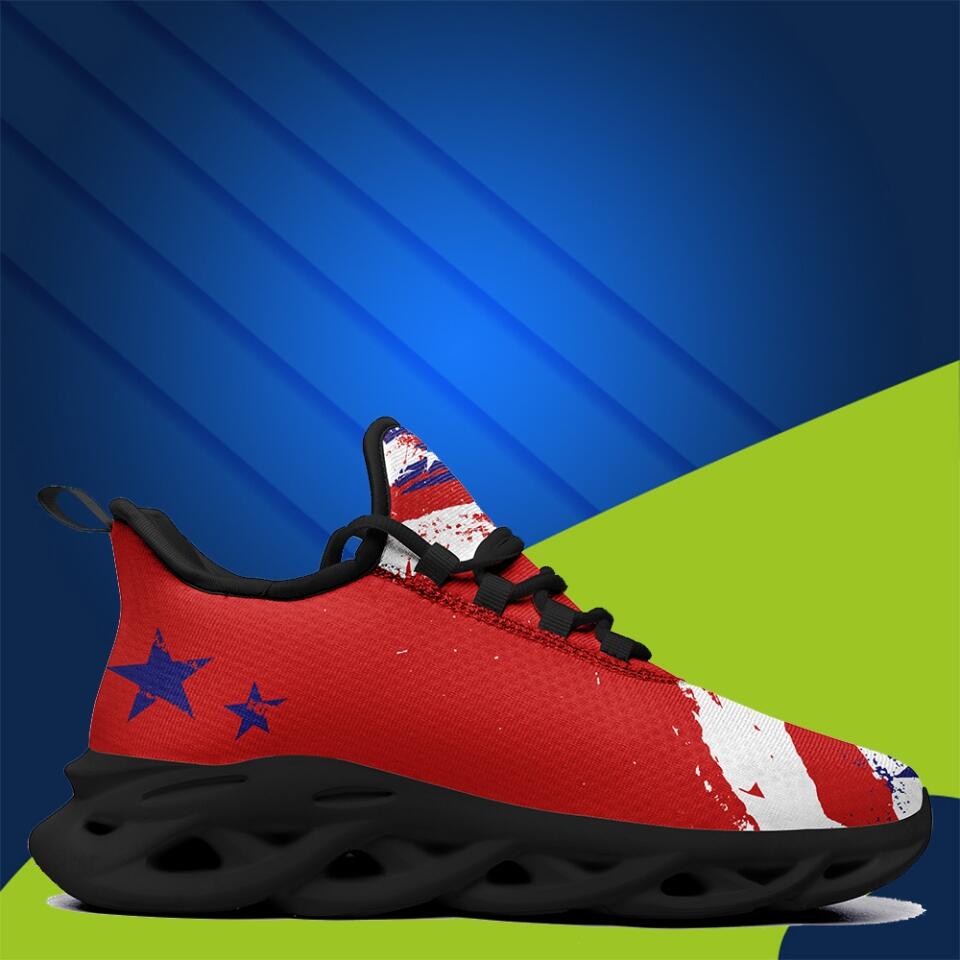 Customized Business Gifts, meaningful gifts for clients MaxSoul-B03002 Custom Max Soul American Flag, USA Flag Sneakers Max Soul, Shoes, Printed Shoes