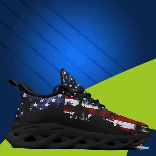 MaxSoul-B03014 Custom Max Soul American Flag, USA Flag Sneakers Max Soul, Shoes, Printed Shoes