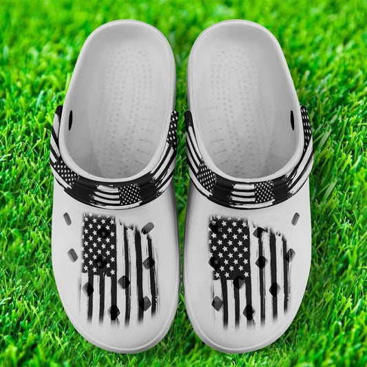 Custom Clogs Shoes, American Flag for Clog Shoes, Printed Shoes Clogs-B06003