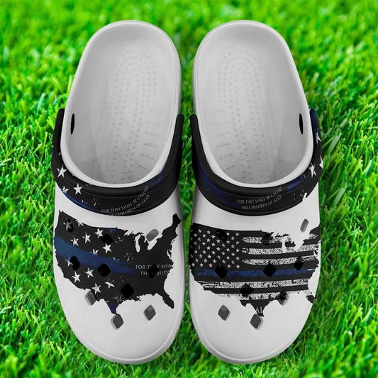 Custom Clogs Shoes, American Flag for Clog Shoes, Printed Shoes Clogs-B06005