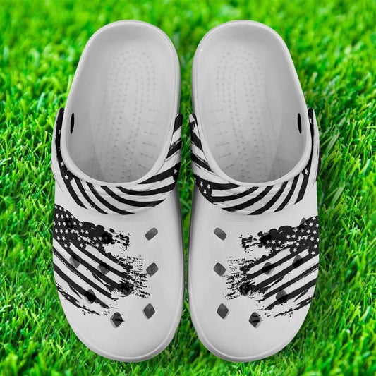 Custom Clogs Shoes, American Flag for Clog Shoes, Printed Shoes Clogs-B06006