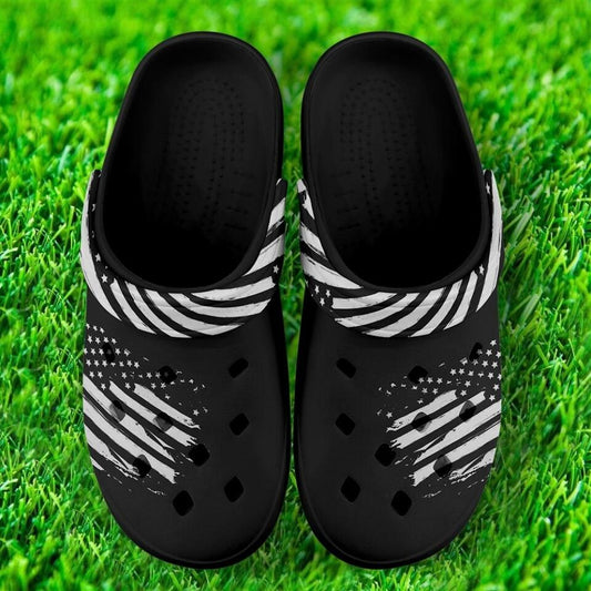 Custom Clogs Shoes, American Flag for Clog Shoes, Printed Shoes Clogs-B06013