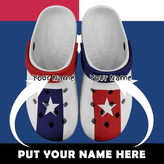 Custom Clogs Shoes, American Flag for Clog Shoes, Printed Shoes Clogs-B06007