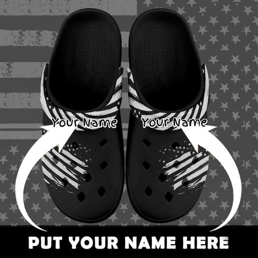 Custom Clogs Shoes, American Flag for Clog Shoes, Printed Shoes Clogs-B06013