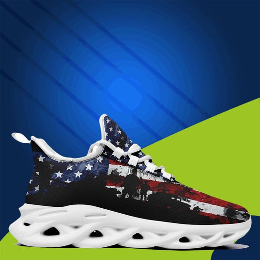 MaxSoul-B03013 Custom Max Soul American Flag, USA Flag Sneakers Max Soul, Shoes, Printed Shoes