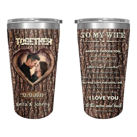 Personalized Customiz Tumbler Cup - Anniversary, Birthday, Valentine's Day Gift For Couple