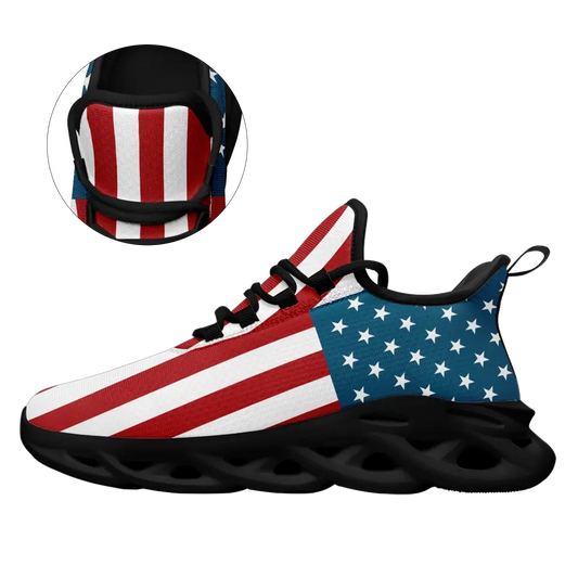 Personalized Sneaker Maxsoul shoes, Casual shoes for Independence Day July 4th, MS-C0601