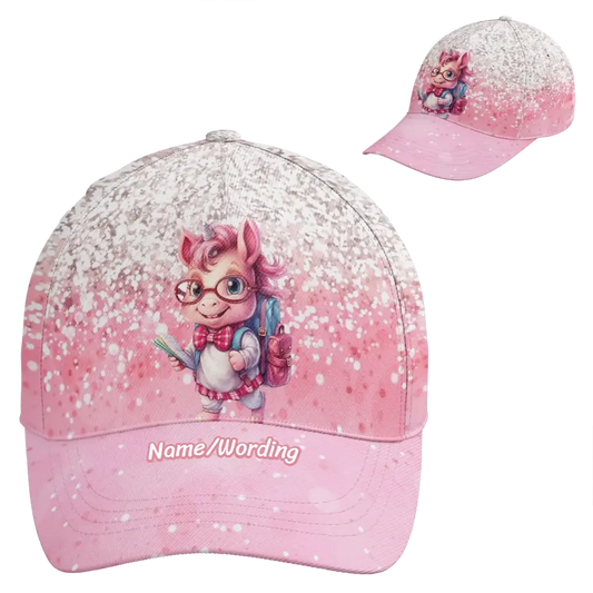 Customized Back to School Hat, Little Pony Printing , Unicorn Hat, Hats-23020026