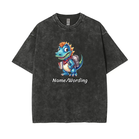 Customized Back to School T-shirt, Water-Wash Cotton Tee with Multi-color Option, 89000-23020031